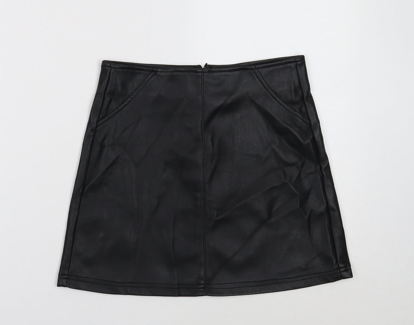 Candy Couture Girls Black Polyester A-Line Skirt Size 11 Years Regular Zip