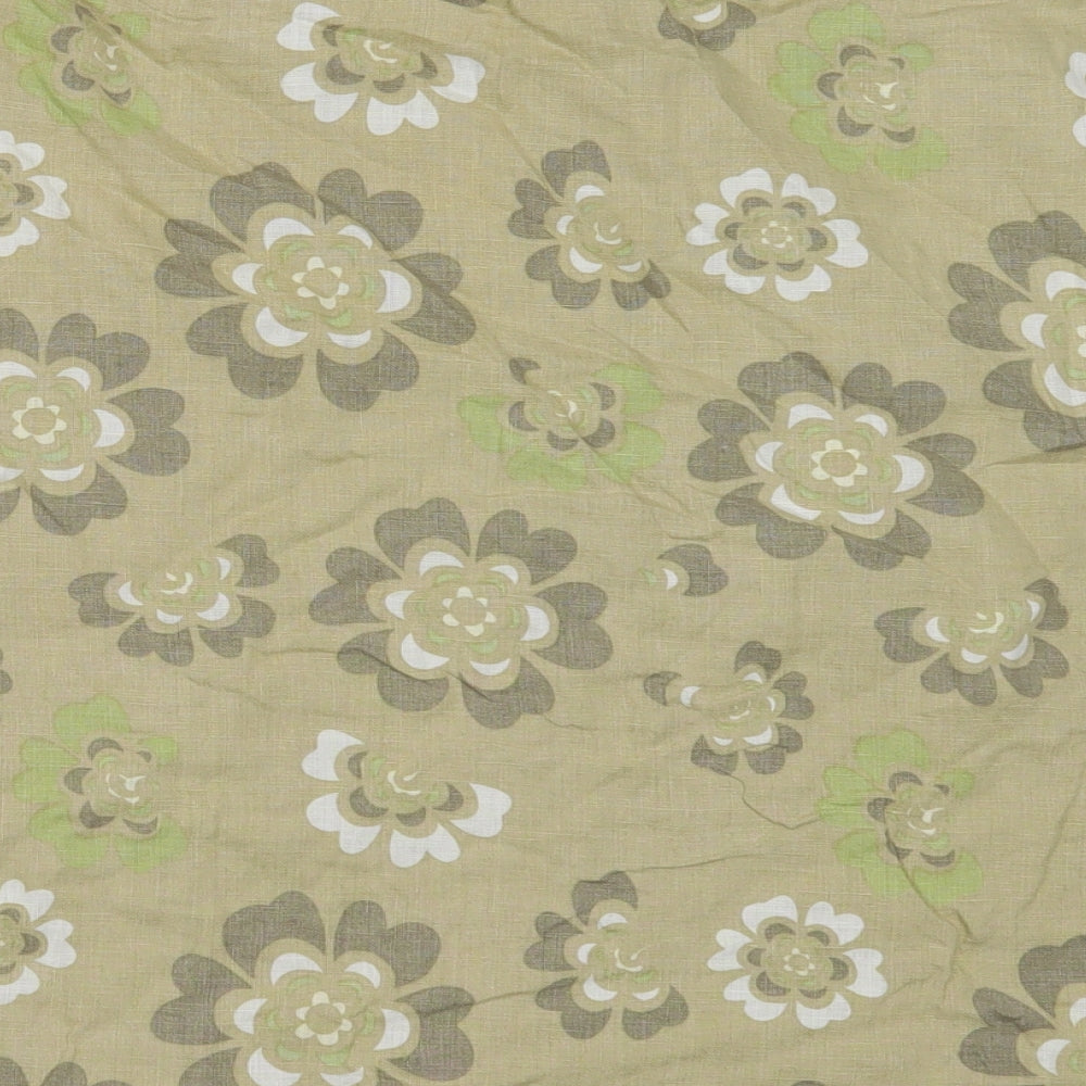 H&M Womens Green Geometric Polyester A-Line Skirt Size 10 Zip