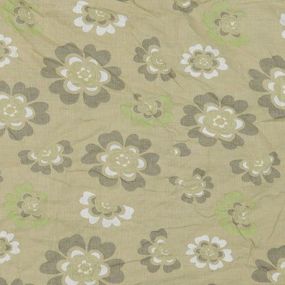 H&M Womens Green Geometric Polyester A-Line Skirt Size 10 Zip