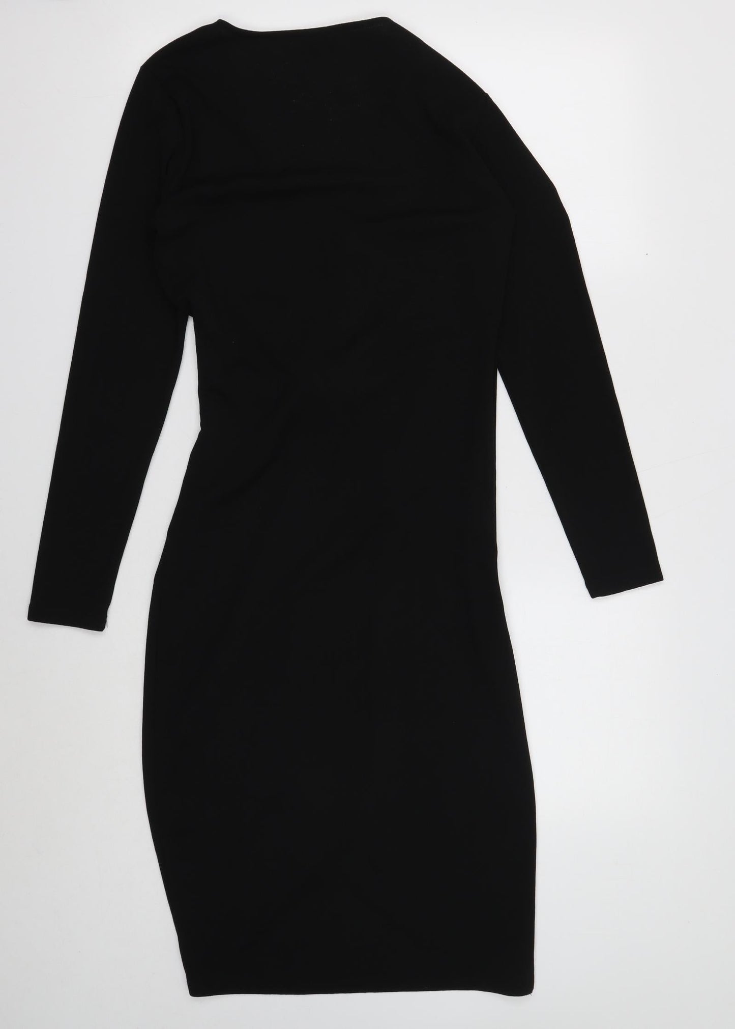 Noisy may Womens Black Polyester Wrap Dress Size M V-Neck Tie