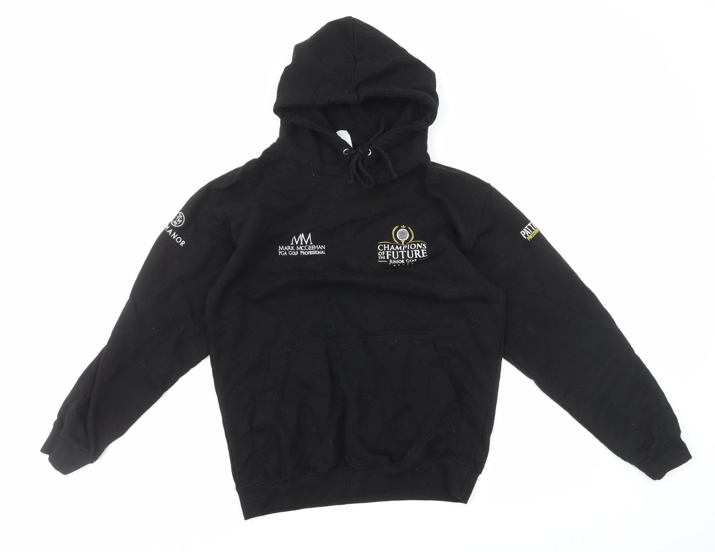 Just Hoods Boys Black Cotton Pullover Hoodie Size S Pullover - Junior Golf