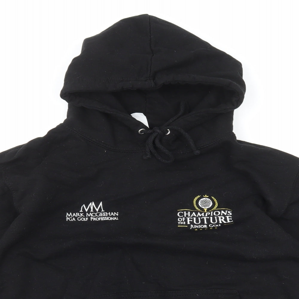 Just Hoods Boys Black Cotton Pullover Hoodie Size S Pullover - Junior Golf