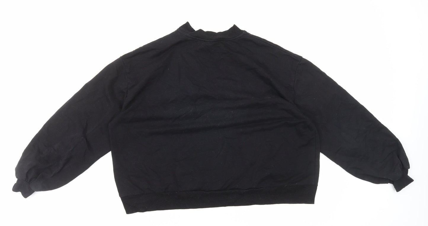 Womens UK Size 12 ASOS Black Pullover Sweatshirt