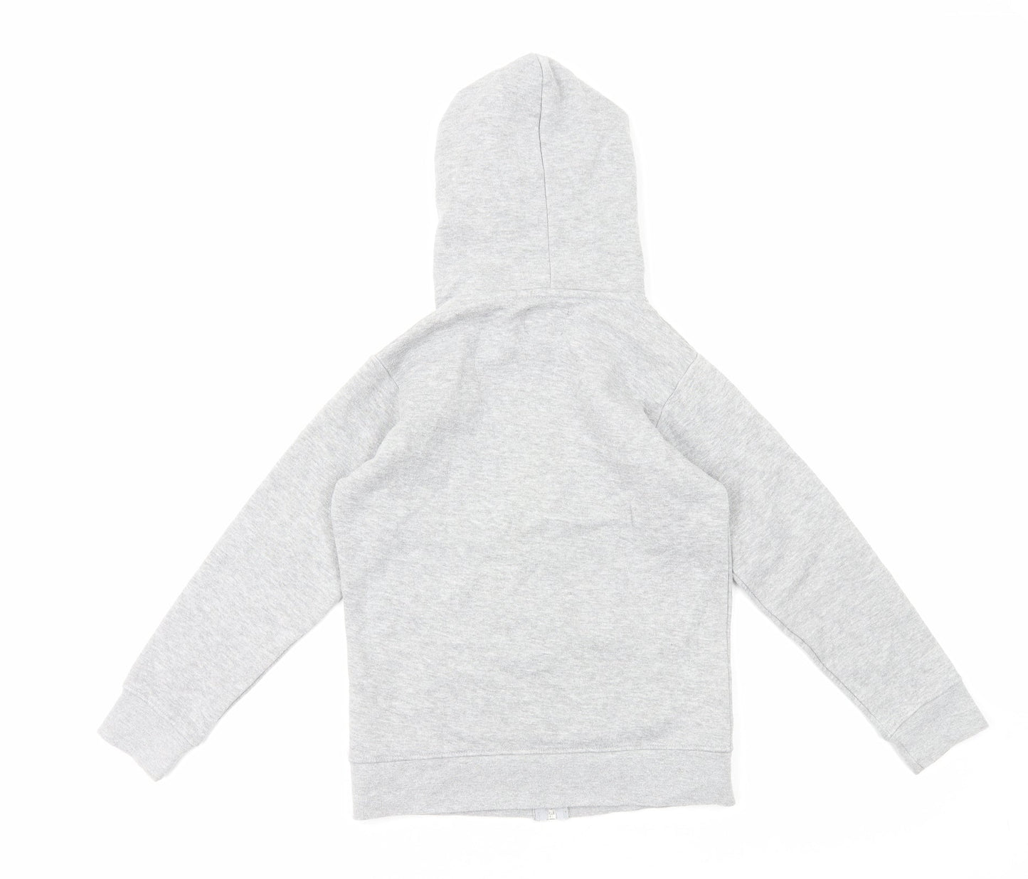 Fluid Boys Grey Cotton Full Zip Hoodie Size 7-8 Years Zip