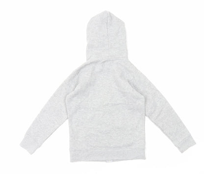 Fluid Boys Grey Cotton Full Zip Hoodie Size 7-8 Years Zip