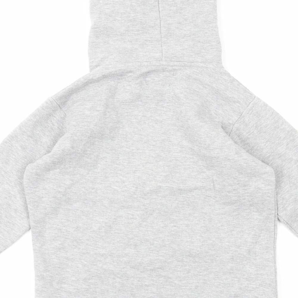 Fluid Boys Grey Cotton Full Zip Hoodie Size 7-8 Years Zip