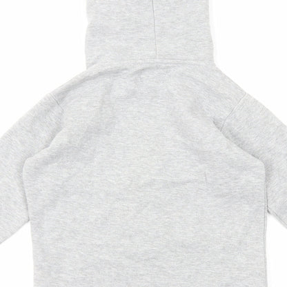 Fluid Boys Grey Cotton Full Zip Hoodie Size 7-8 Years Zip