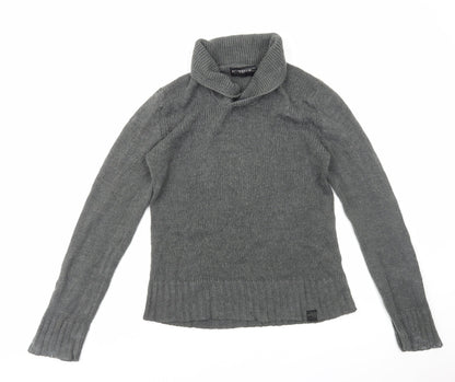 Ambrose&Jackson Womens Grey Roll Neck Acrylic Pullover Jumper Size M