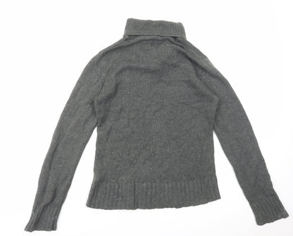 Ambrose&Jackson Womens Grey Roll Neck Acrylic Pullover Jumper Size M