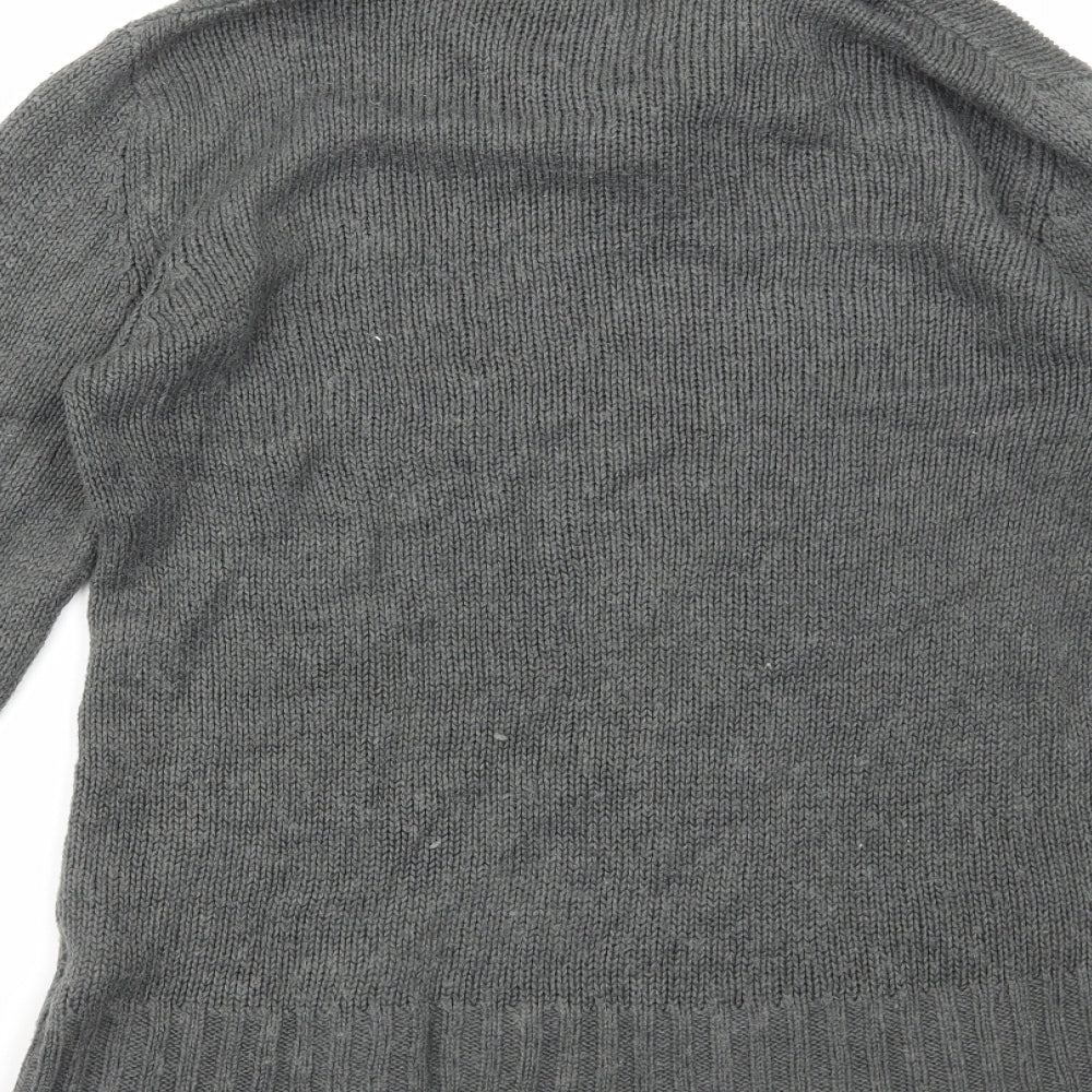 Ambrose&Jackson Womens Grey Roll Neck Acrylic Pullover Jumper Size M