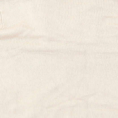 Essentials Collection Womens Beige V-Neck Acrylic Pullover Jumper Size 16