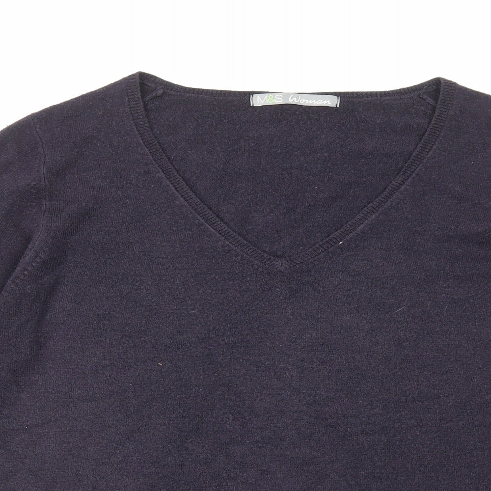 Womens UK Size 10 Marks and Spencer Blue Pullover Jumper