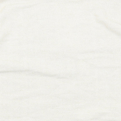 Florida Womens Beige V-Neck Acrylic Cardigan Jumper Size L