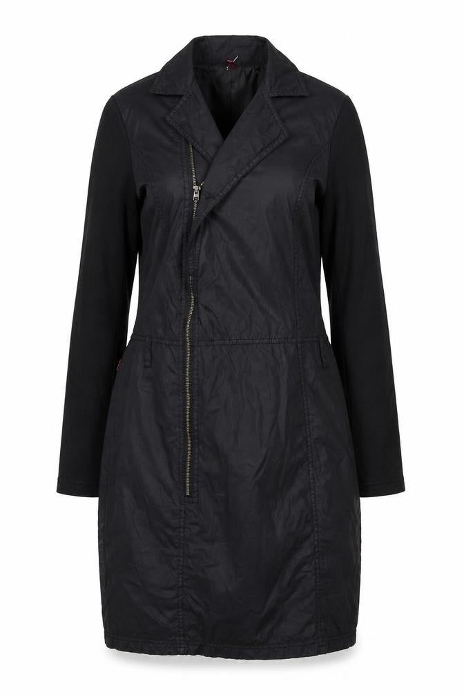 Miss Captain Womens Black Polyester Jacket Dress Size 8 Collared Zip