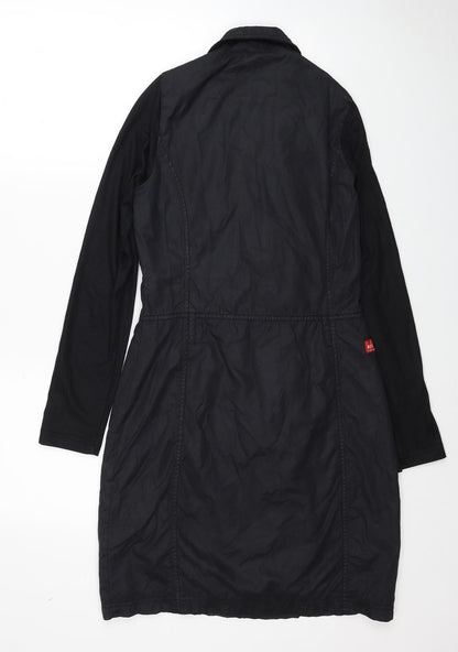 Miss Captain Womens Black Polyester Jacket Dress Size 8 Collared Zip