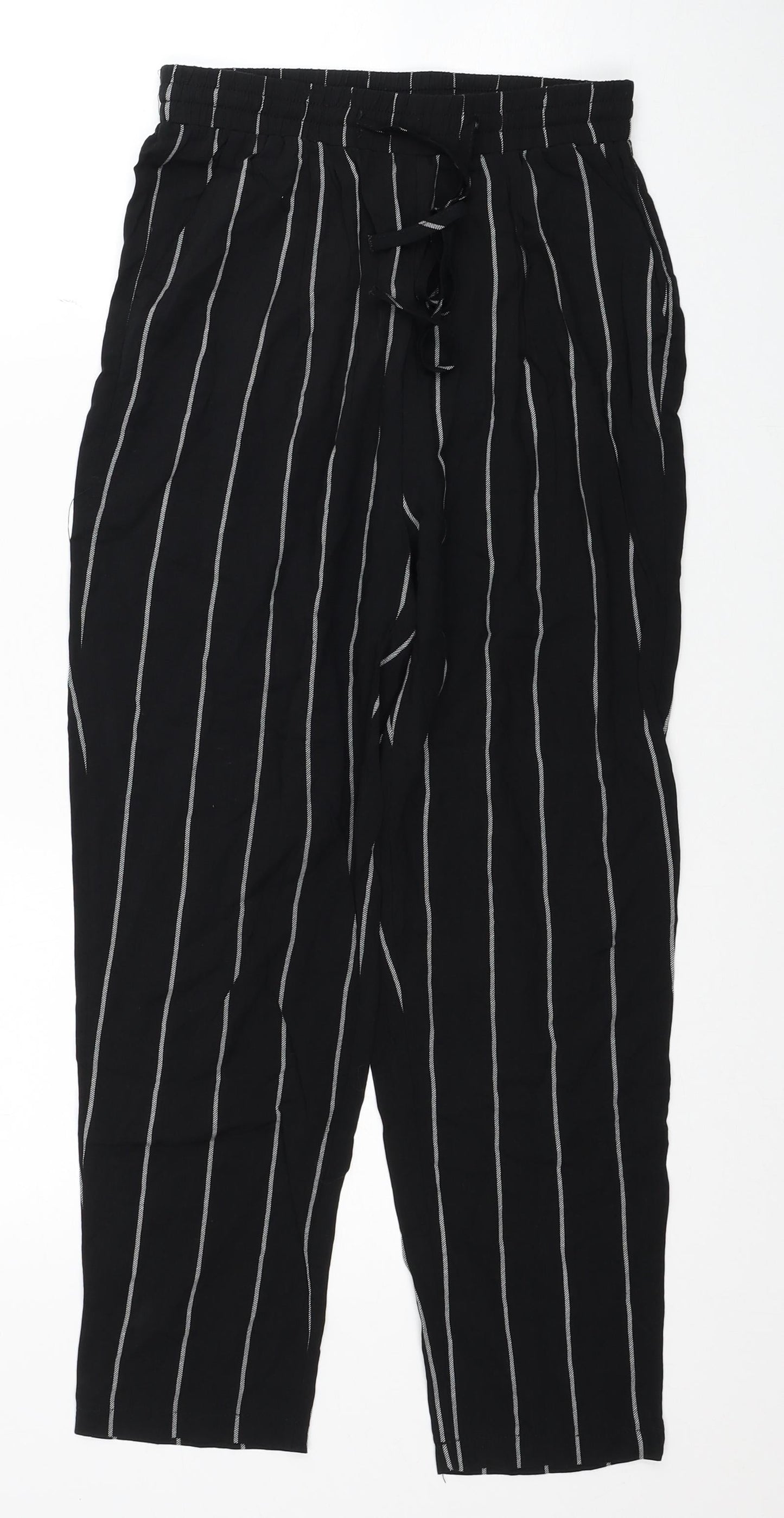 Womens UK Size 8 PRETTYLITTLETHING Regular Fit  Black Trousers
