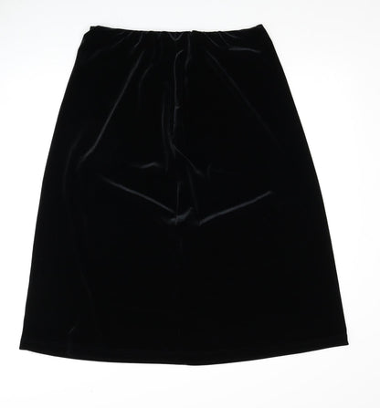 Damart Womens Black Polyester Straight & Pencil Skirt Size 16