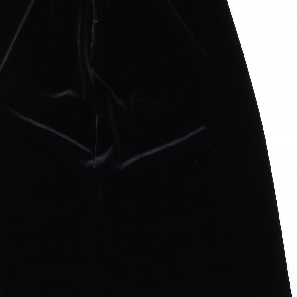 Damart Womens Black Polyester Straight & Pencil Skirt Size 16