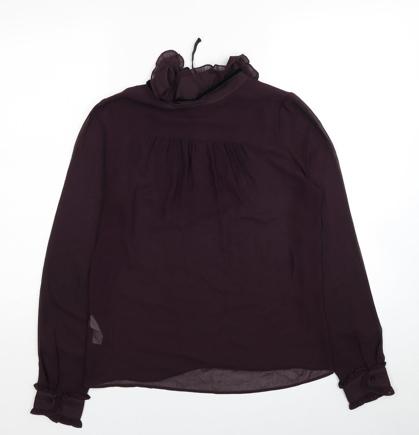 Womens UK Size 8 Topshop Red Basic Blouse