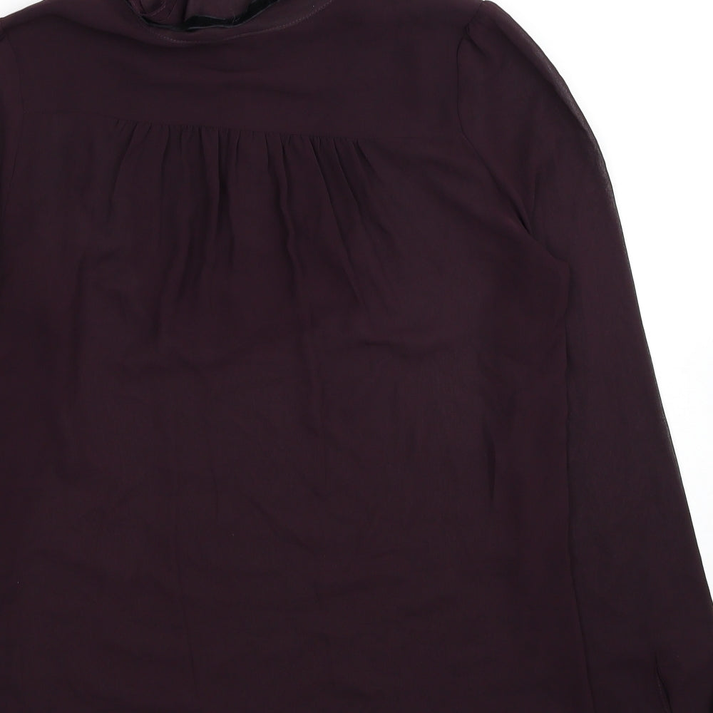 Womens UK Size 8 Topshop Red Basic Blouse