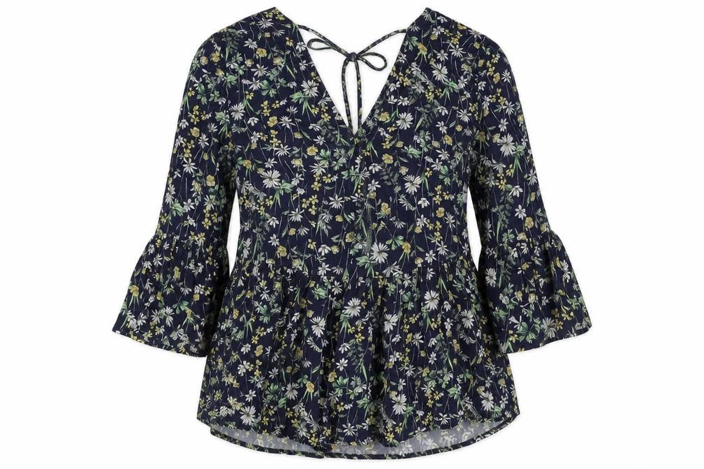 Womens UK Size 6 F&F Blue Basic Blouse