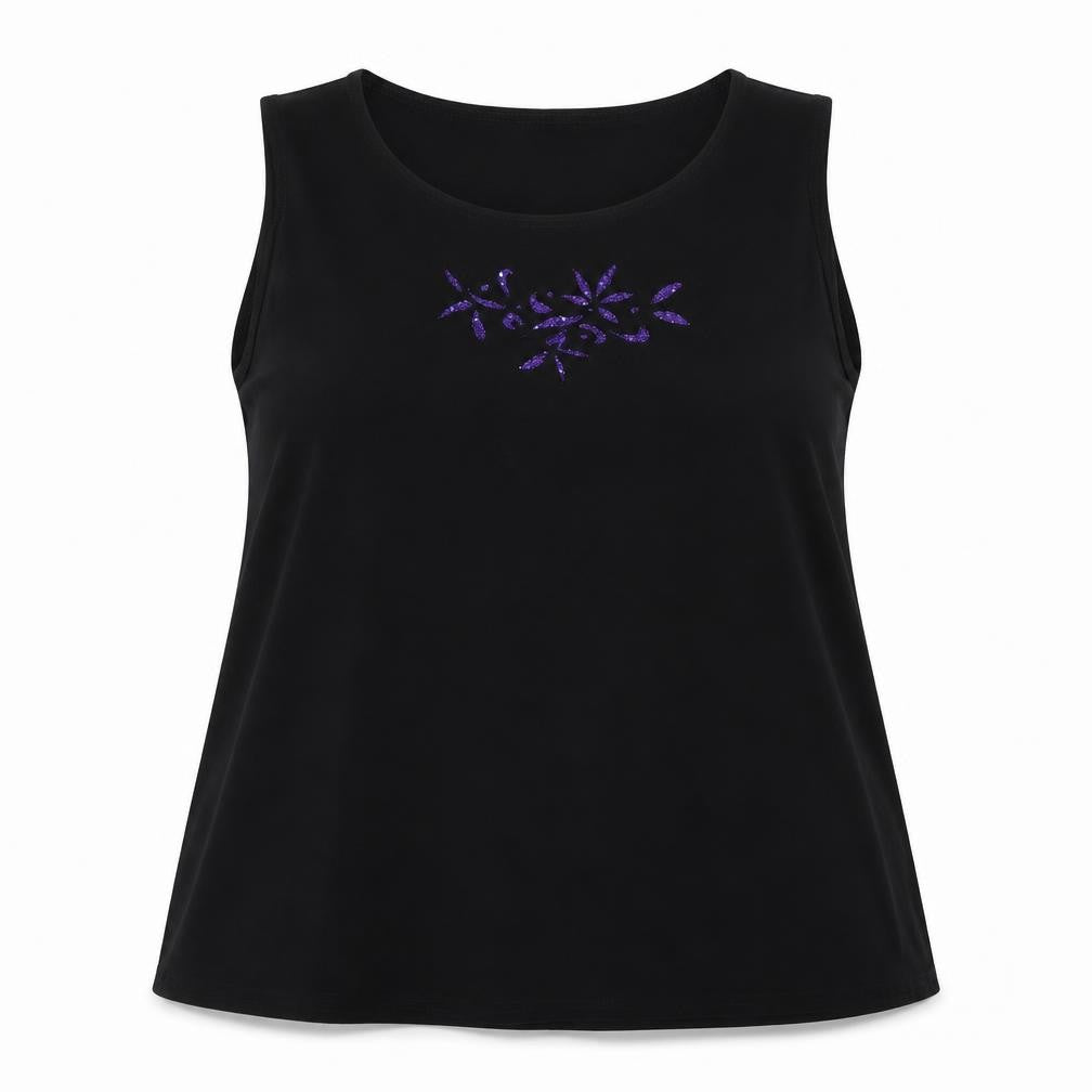 Womens UK Size 3XL Anne Smith Black Basic Tank