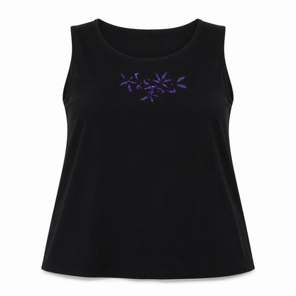 Womens UK Size 3XL Anne Smith Black Basic Tank