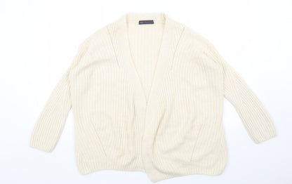 Womens UK Size S Marks and Spencer White Cardigan Jumper