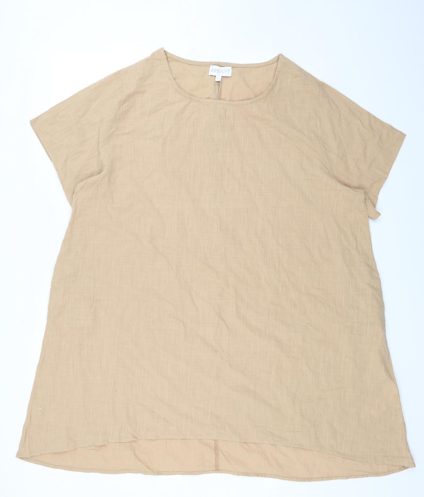 Womens UK Size M Apricot Beige Basic Blouse
