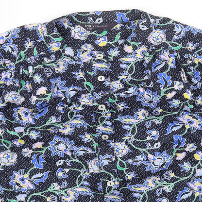 Womens UK Size 8 Marks and Spencer Multicoloured Basic Button-Up