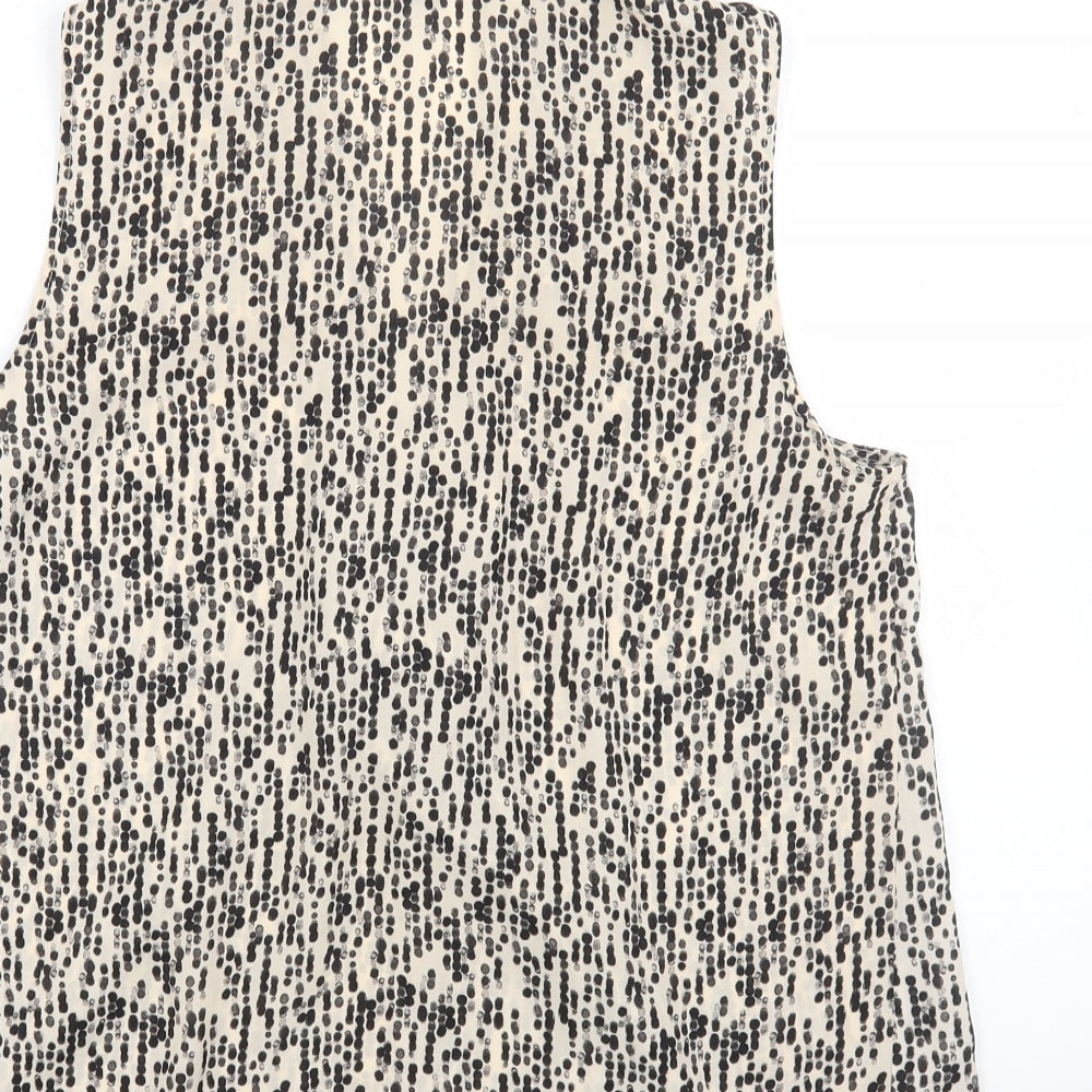 Primark Womens Multicoloured Geometric Polyester Basic Blouse Size 12 V-Neck