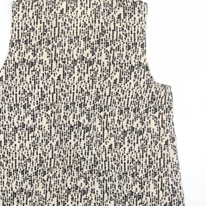 Primark Womens Multicoloured Geometric Polyester Basic Blouse Size 12 V-Neck