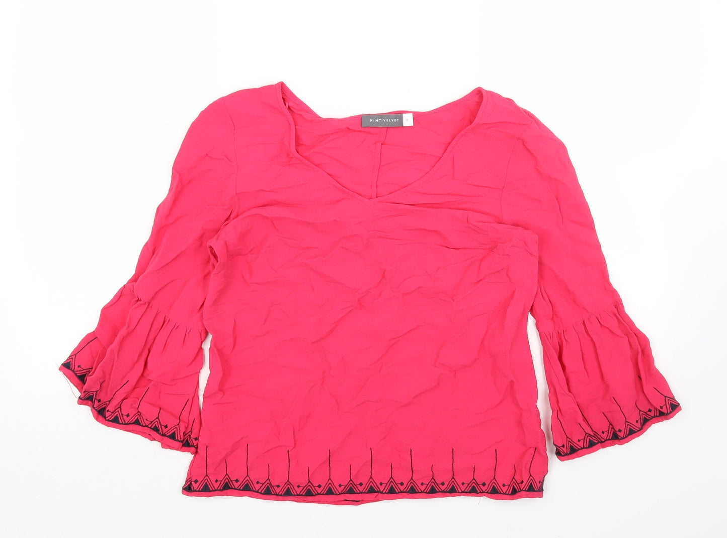 Womens UK Size 8 Mint Velvet Pink Basic Blouse