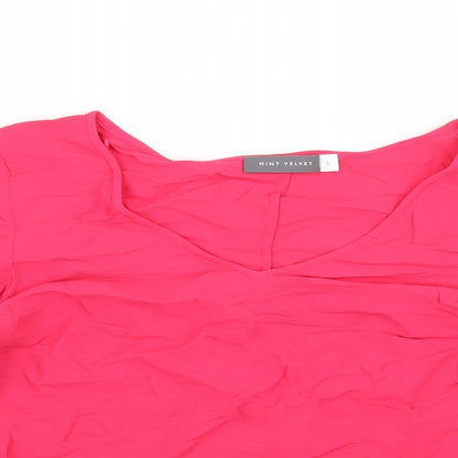 Womens UK Size 8 Mint Velvet Pink Basic Blouse