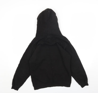 Justhoods Girls Black Cotton Pullover Hoodie Size 12-13 Years Pullover