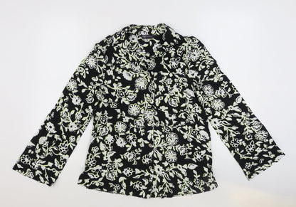 Womens UK Size 6 Marks and Spencer Black Basic Button-Up