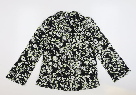 Womens UK Size 6 Marks and Spencer Black Basic Button-Up