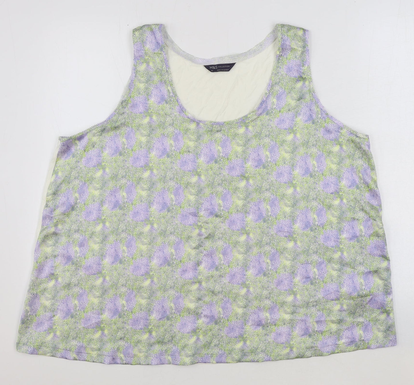 Womens UK Size 20 Marks and Spencer Multicoloured Basic Tank