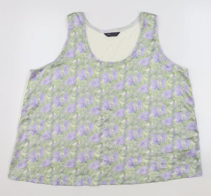 Womens UK Size 20 Marks and Spencer Multicoloured Basic Tank