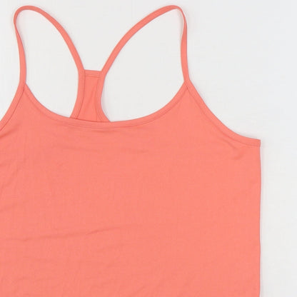 Marks and Spencer Womens Orange Polyester Camisole Tank Size 18 Scoop Neck Pullover - Racerback