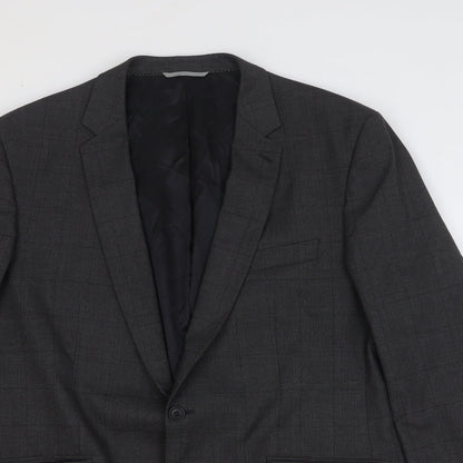 Mens UK Size 46 Burton Regular Grey Suit Jacket