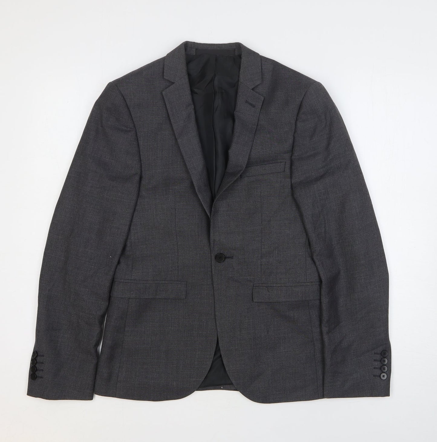 Mens UK Size 34 Burton Regular Grey Suit Jacket