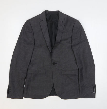 Mens UK Size 34 Burton Regular Grey Suit Jacket