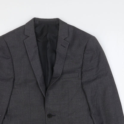 Mens UK Size 34 Burton Regular Grey Suit Jacket
