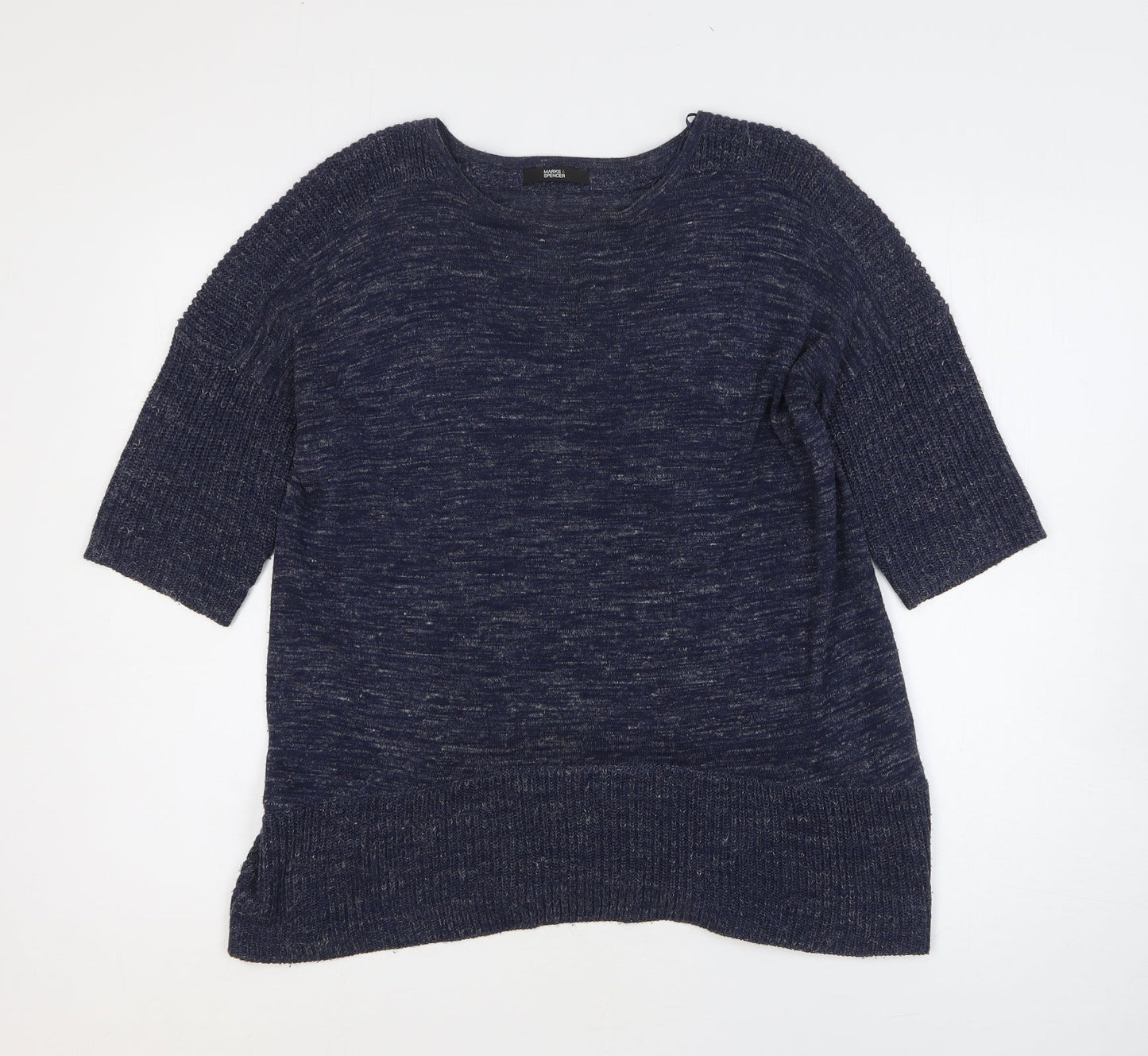 Womens UK Size 12 Marks and Spencer Blue Pullover Jumper