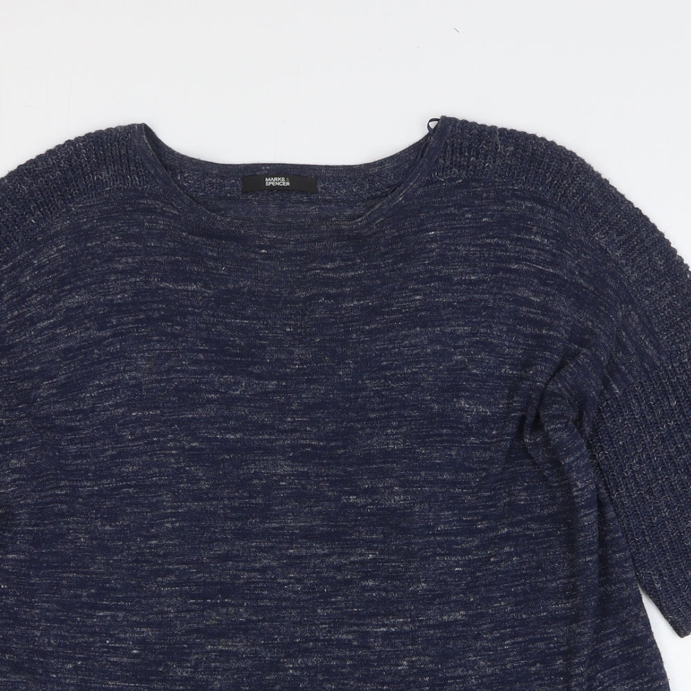 Womens UK Size 12 Marks and Spencer Blue Pullover Jumper