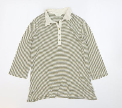 Womens UK Size 14 Marks and Spencer Green Basic Polo