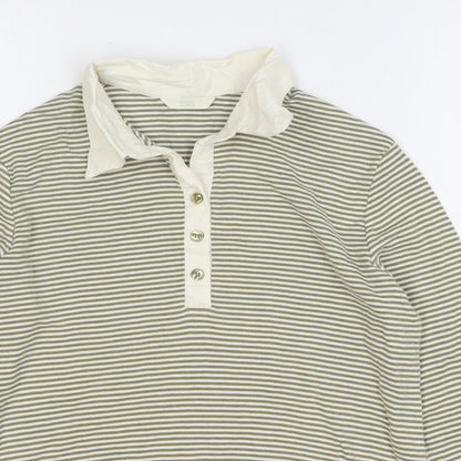 Womens UK Size 14 Marks and Spencer Green Basic Polo