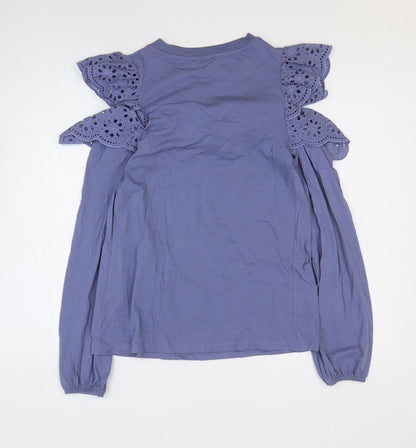 Womens UK Size 8 River Island Blue Basic Blouse