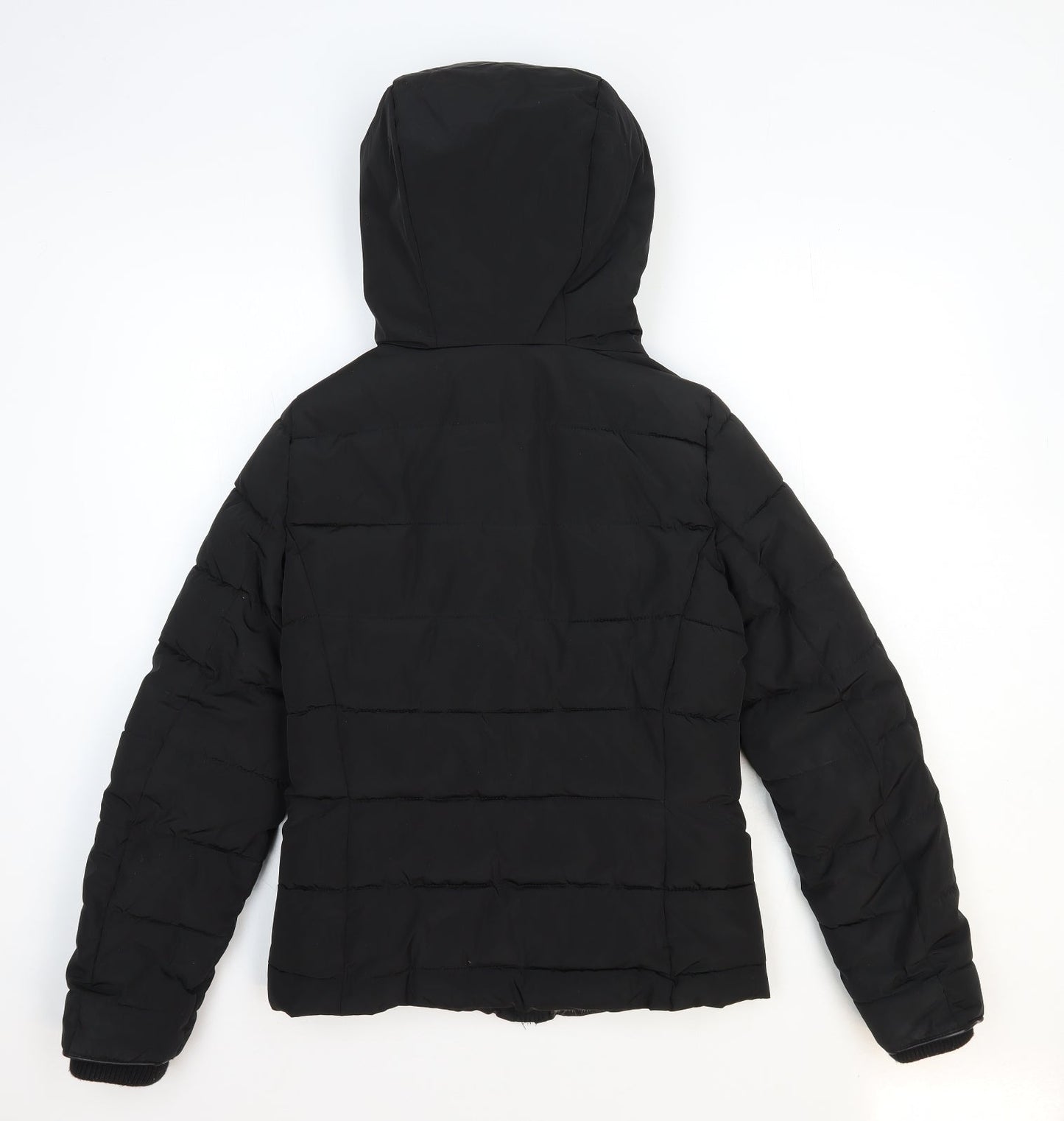 Trf Outerwear Womens Black Quilted Coat Size XS Zip